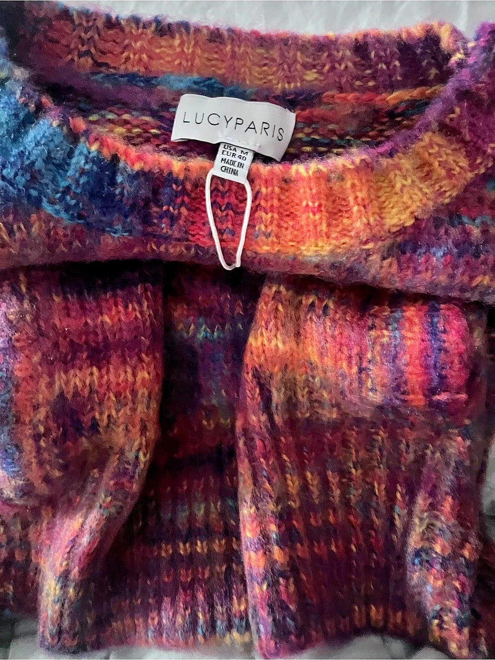 Lucy Paris Multicolor sweater Size Medium New